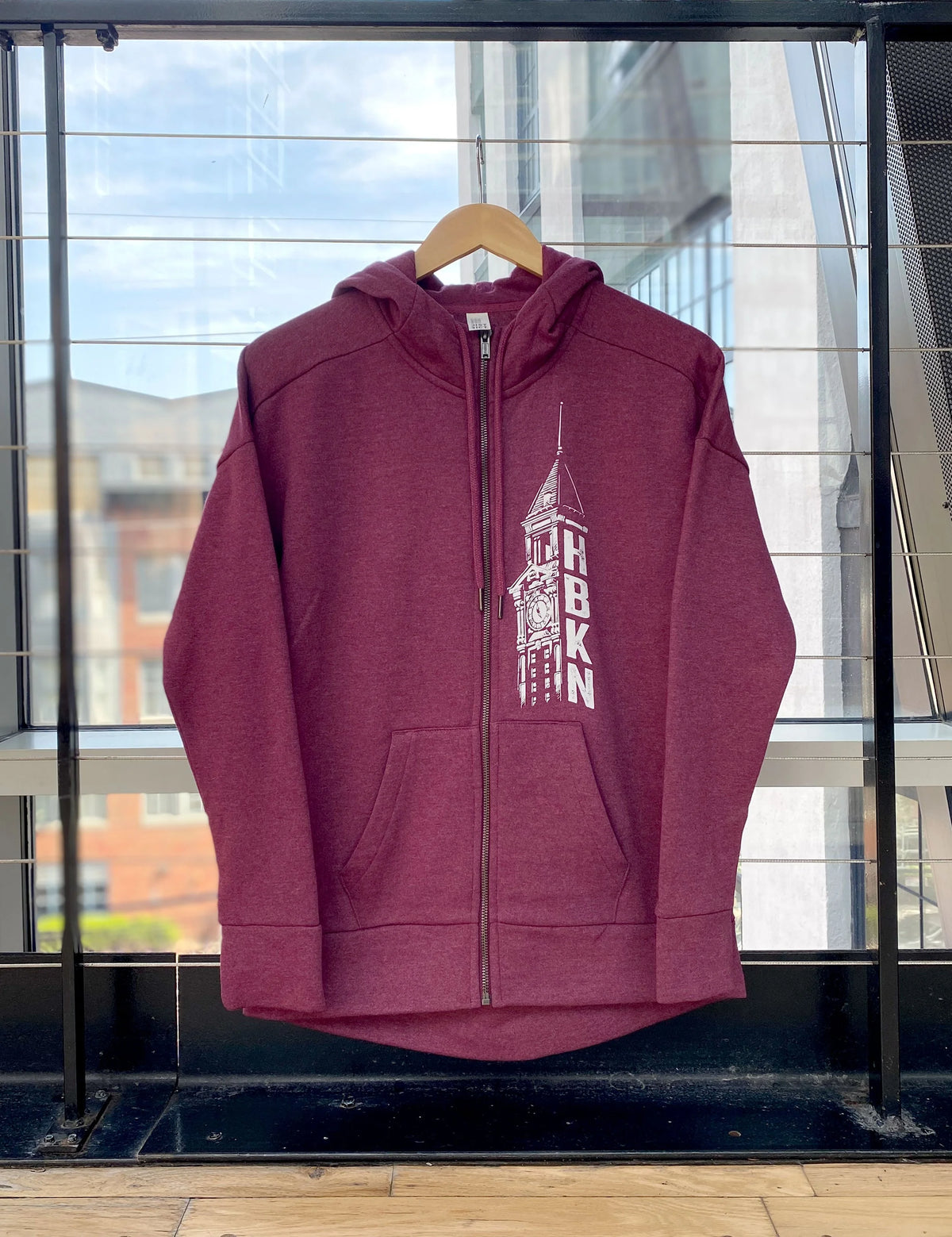 HBKN Clock Tower Ladies Full Zip Hood