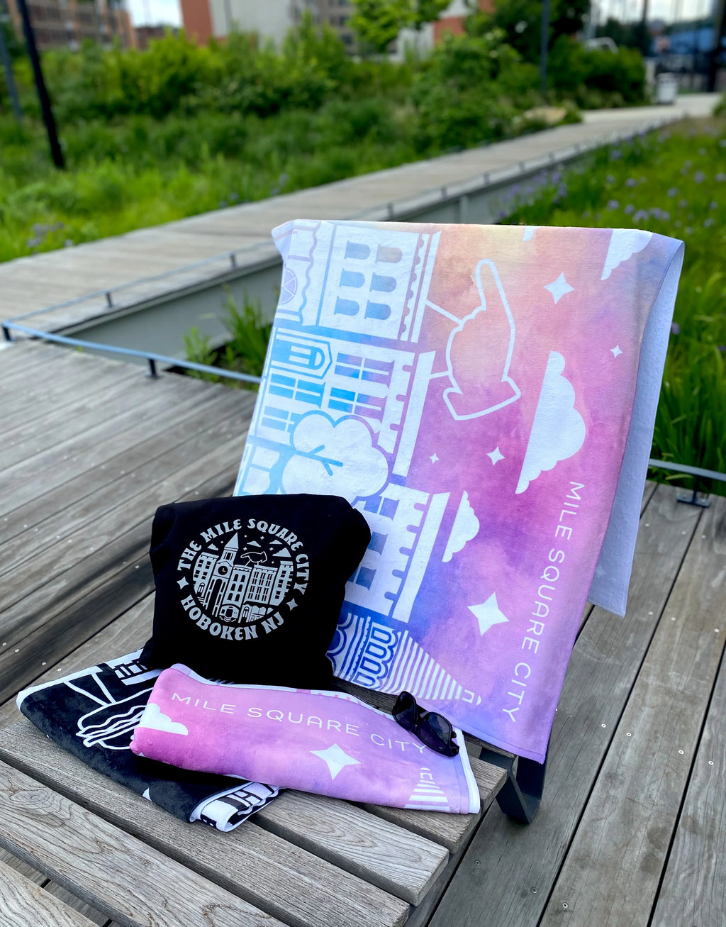 Mile Square City Pastel Beach Towel